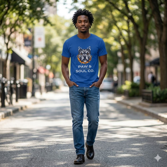 Men's "Paw & Soul Co." Pitbull Graphic Tee | Premium Dog Dad Streetwear