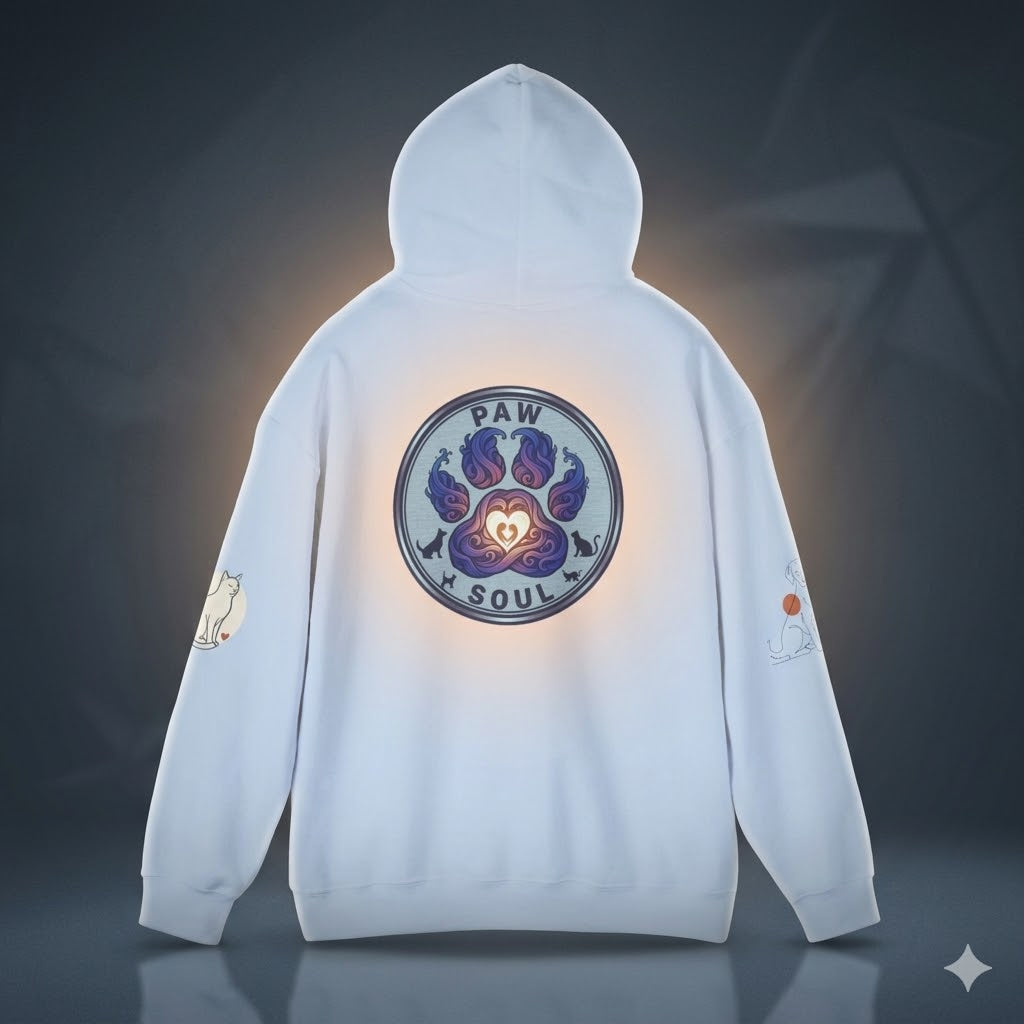 Men's Signature "Heart Paw" Hoodie | Premium Paw & Soul Co. Pullover