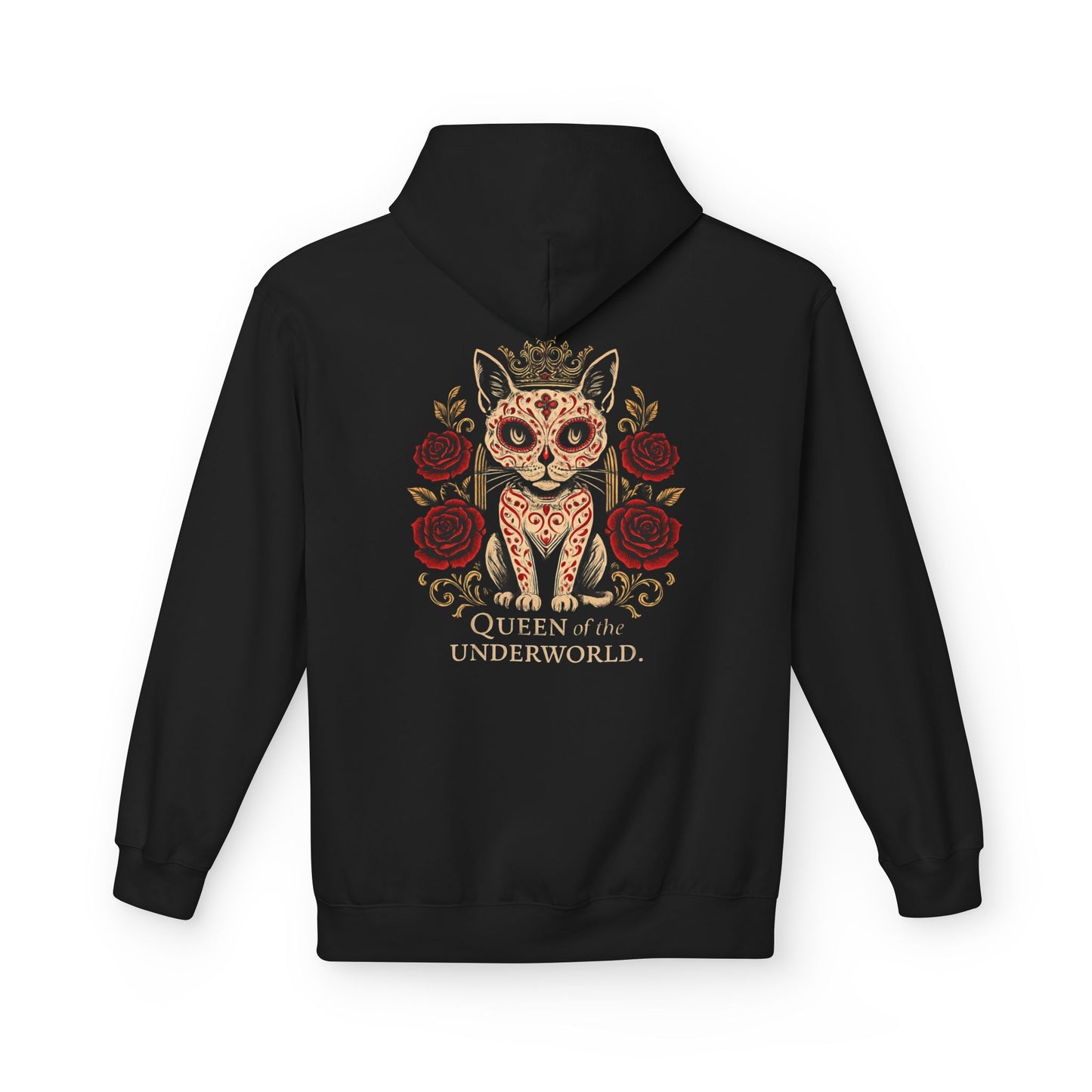 Women's "Queen of the Underworld" Cat Hoodie | Premium Spooky Season Pullover