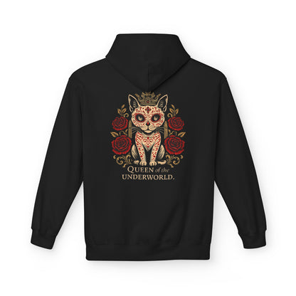 Women's "Queen of the Underworld" Cat Hoodie | Premium Spooky Season Pullover