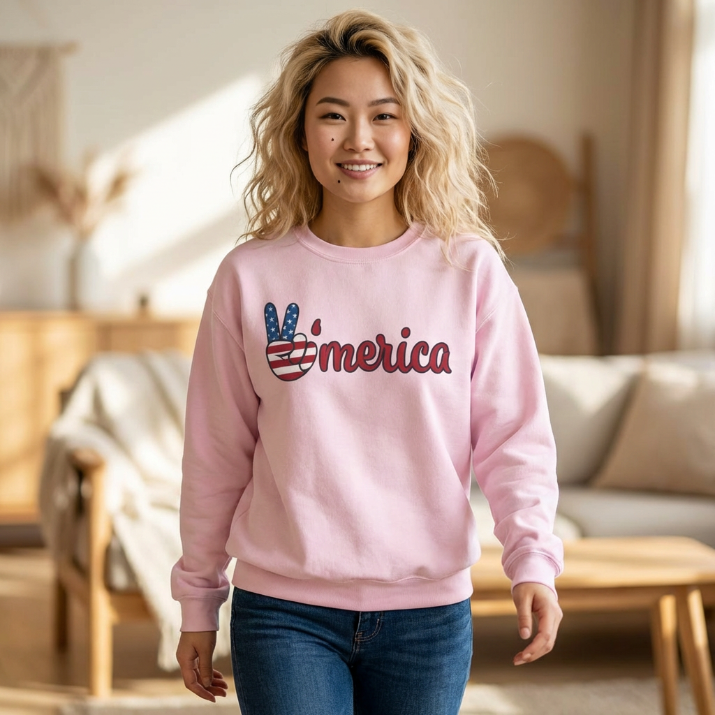 American Women's Signature Sweatshirt | Premium Minimalist Crewneck
