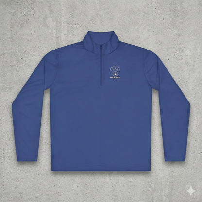 Women's "Paws & Peace" Quarter-Zip Pullover | Premium Dog Mom Aesthetic