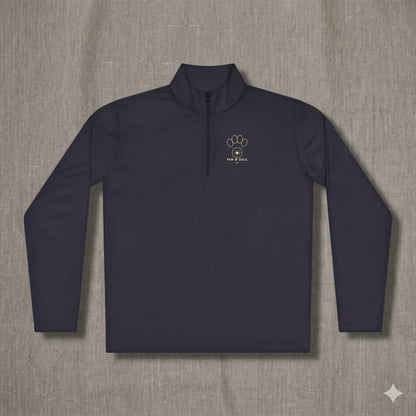 Women's "Paws & Peace" Quarter-Zip Pullover | Premium Dog Mom Aesthetic