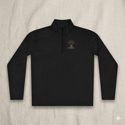 Paws & Peace Dog Graphic Quarter-Zip Men's Pullover