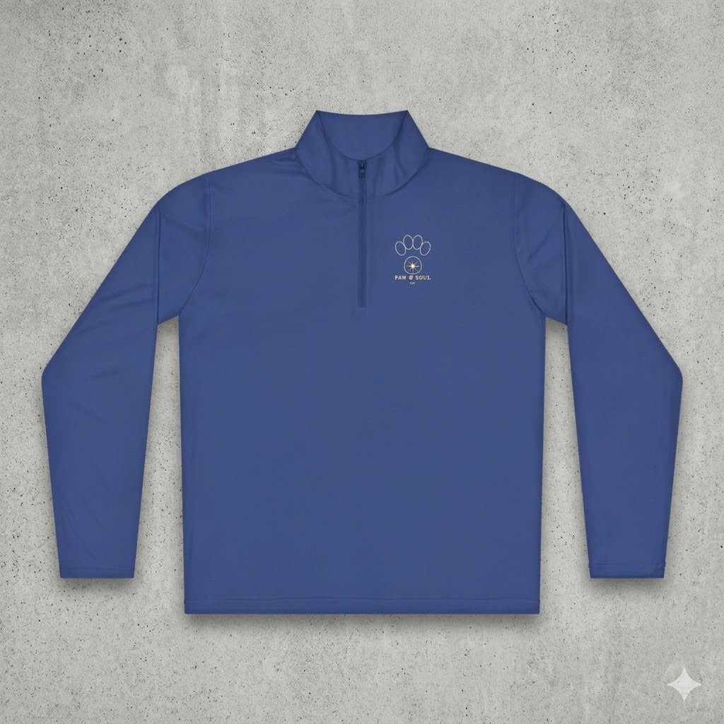 Paws & Peace Dog Graphic Quarter-Zip Men's Pullover