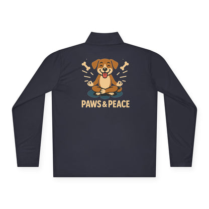 Paws & Peace Dog Graphic Quarter-Zip Men's Pullover