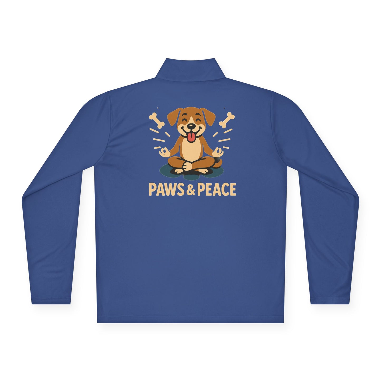 Paws & Peace Dog Graphic Quarter-Zip Men's Pullover
