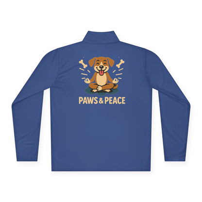Paws & Peace Dog Graphic Quarter-Zip Men's Pullover