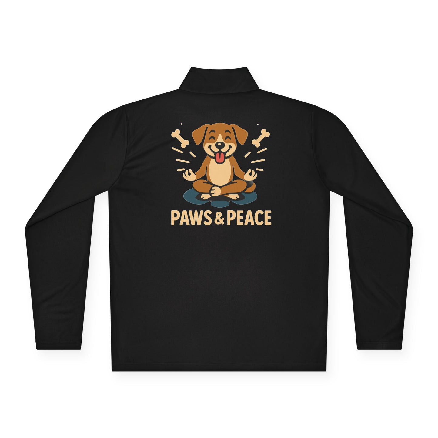 Paws & Peace Dog Graphic Quarter-Zip Men's Pullover