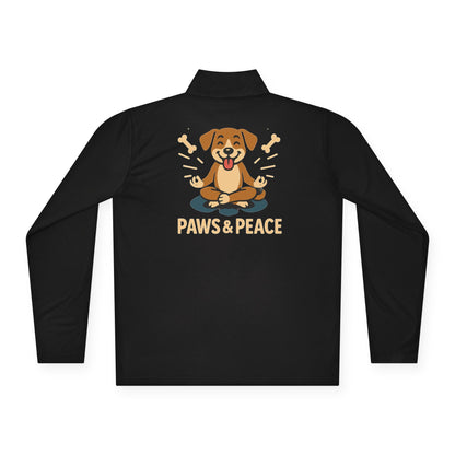 Paws & Peace Dog Graphic Quarter-Zip Men's Pullover