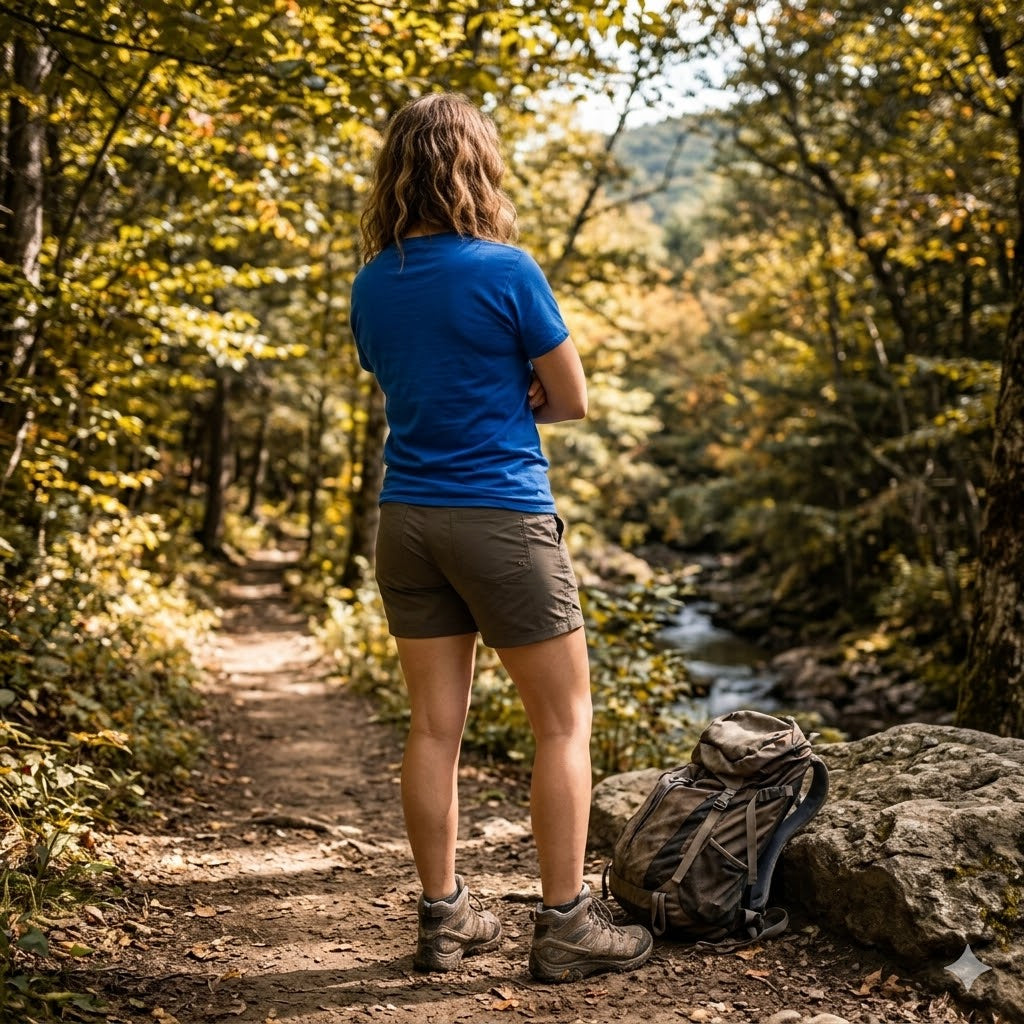 Women's "Feline Sidekick" Hiking T-Shirt | Premium Cat Mom Adventure Tee