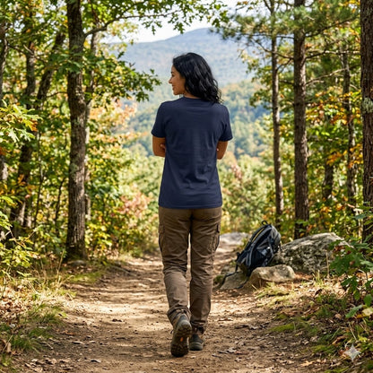 Women's "Feline Sidekick" Hiking T-Shirt | Premium Cat Mom Adventure Tee
