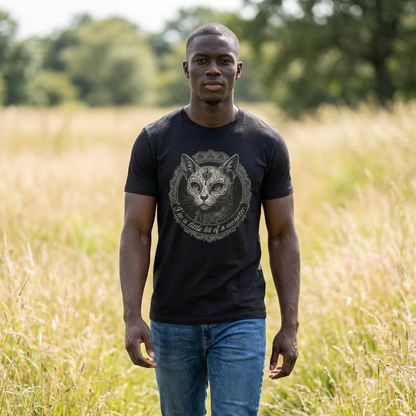Men's "Little Bit of a Monster" Cat T-Shirt | Premium Gothic Streetwear