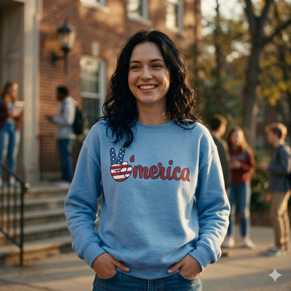 American Women's Signature Sweatshirt | Premium Minimalist Crewneck