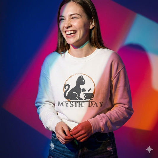 Women's Mystic Day Cat Sweatshirt | Premium "Soulmate" Cat Mom Crewneck