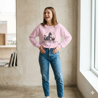 Women's Mystic Day Cat Sweatshirt | Premium "Soulmate" Cat Mom Crewneck