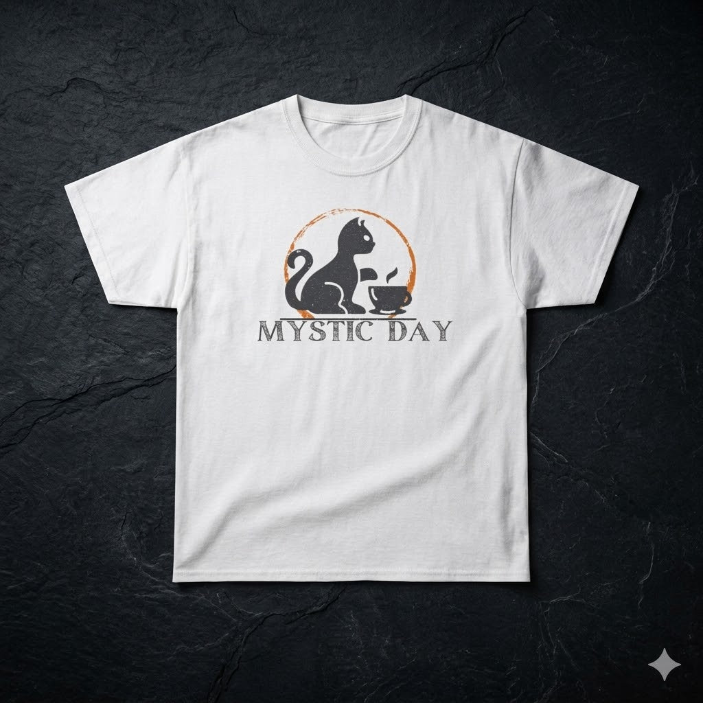 Women's adventure wear Graphic Tee — Witchy Black Cat T‑Shirt