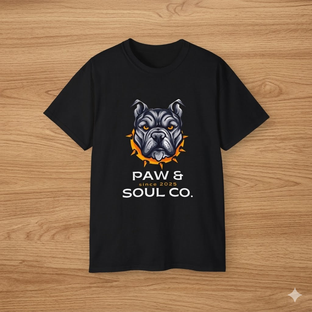Men's "Paw & Soul Co." Pitbull Graphic Tee | Premium Dog Dad Streetwear