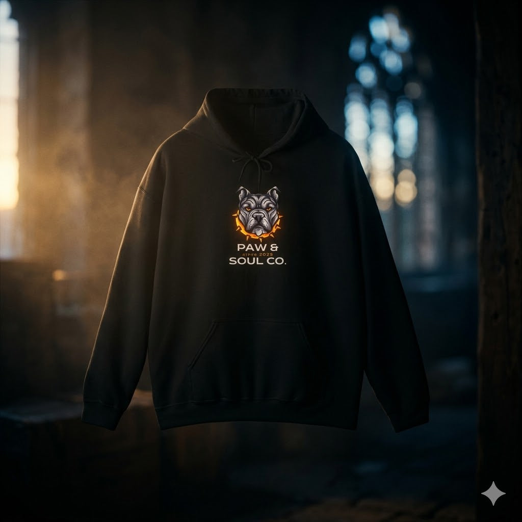 Women's "Paw & Soul Co." Dog Portrait Hoodie | Premium Dog Mom Pullover