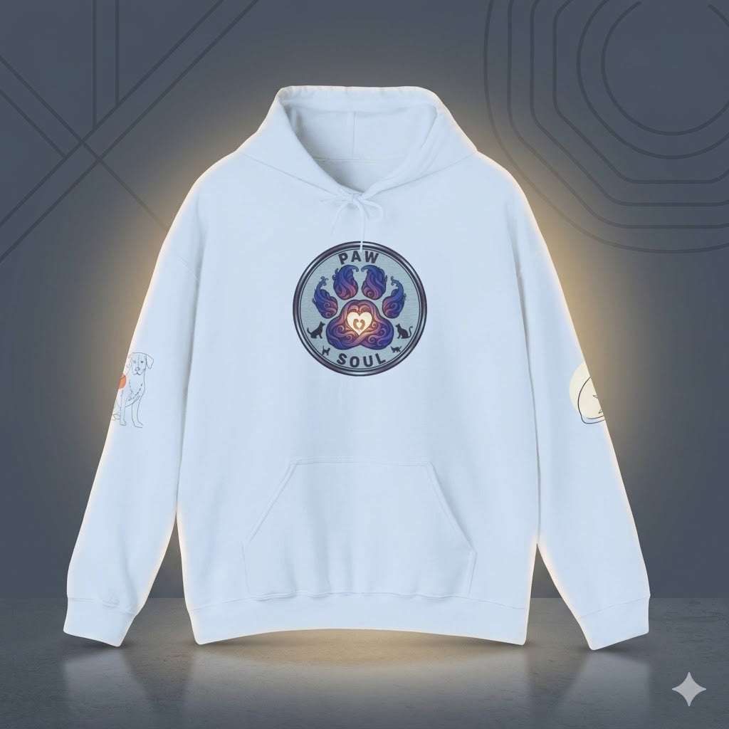 Men's Signature "Heart Paw" Hoodie | Premium Paw & Soul Co. Pullover
