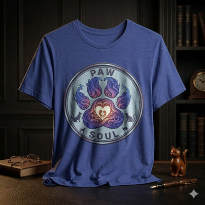 Women's "Paw & Soul" Heart Paw T-Shirt | Premium Pet Mom Aesthetic Tee