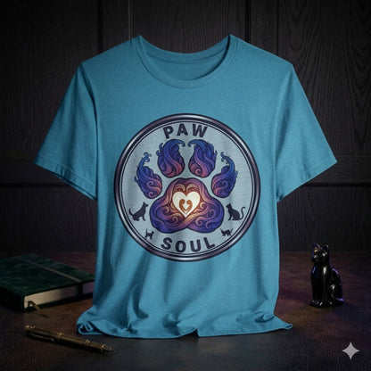 Women's "Paw & Soul" Heart Paw T-Shirt | Premium Pet Mom Aesthetic Tee