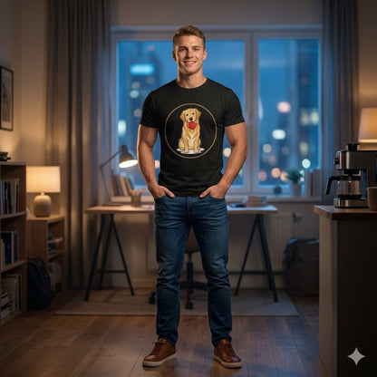 Men's Minimalist Dog Graphic T-Shirt | Premium Dog Dad Streetwear Tee