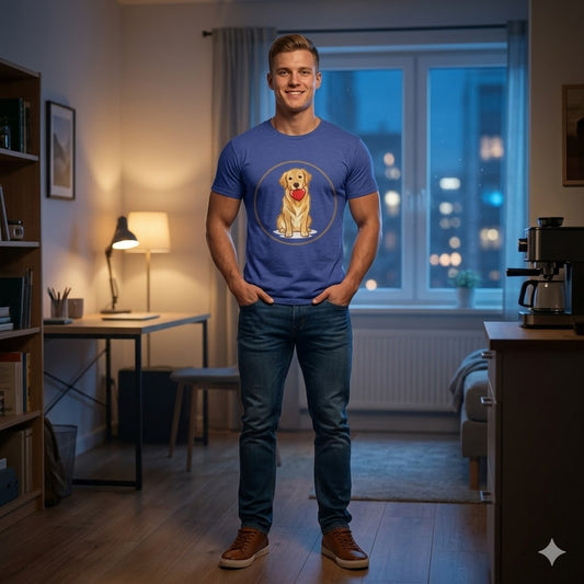 Men's Minimalist Dog Graphic T-Shirt | Premium Dog Dad Streetwear Tee