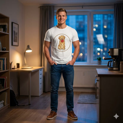 Men's Minimalist Dog Graphic T-Shirt | Premium Dog Dad Streetwear Tee