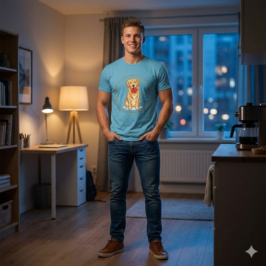 Men's Minimalist Dog Graphic T-Shirt | Premium Dog Dad Streetwear Tee